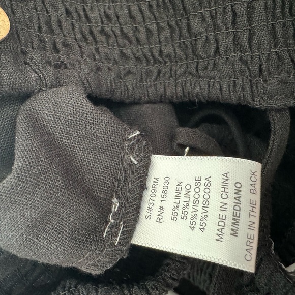 NWOT - Love Tree Linen Blend Jumpsuit - black - size medium - Picture 4 of 4